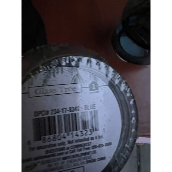 Target Bullseye 6” Blue Glass Christmas Trees Set Of 2 New - Picture 3 of 3